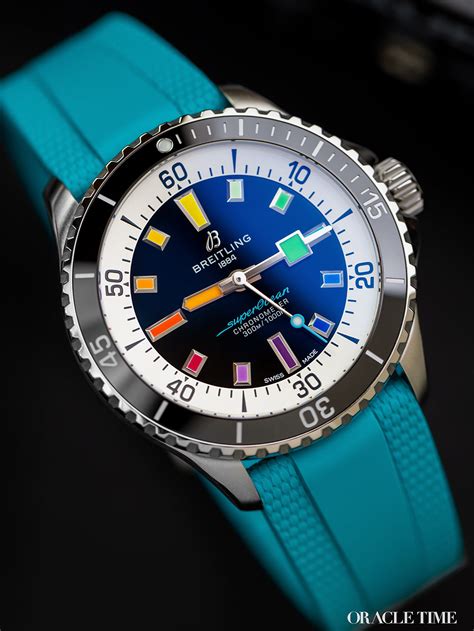 breitling superocean rainbow dial